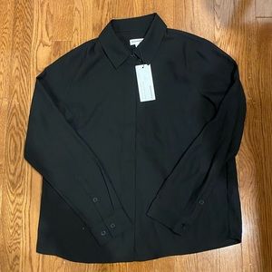 Frank and Oak Long Sleeve Black Dress Shirt. Size M.